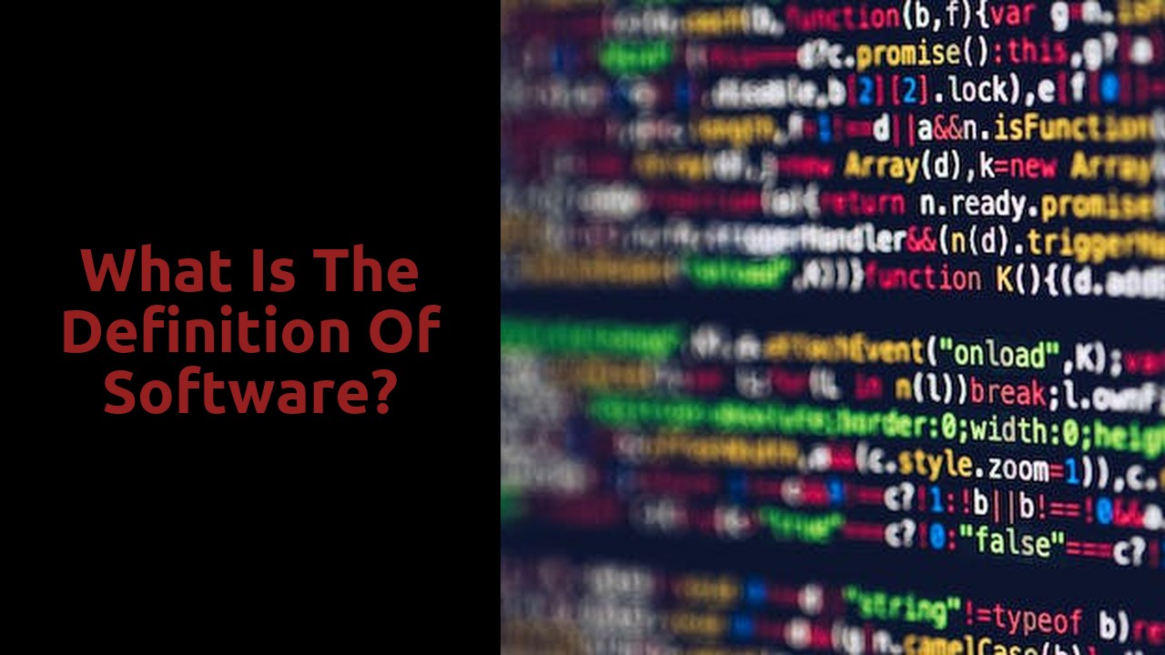 What is the definition of software?